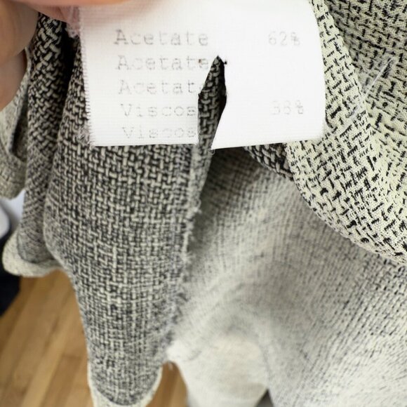 GERARD DAREL VTG 3 Pc Suit Flowy Summer Textured Gray Green Beige Pants Set s 38 - Picture 13 of 14